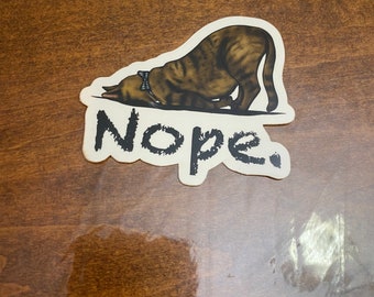 Nope Kitty Sticker