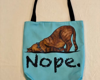 Kitty tote bag. “Nope.”