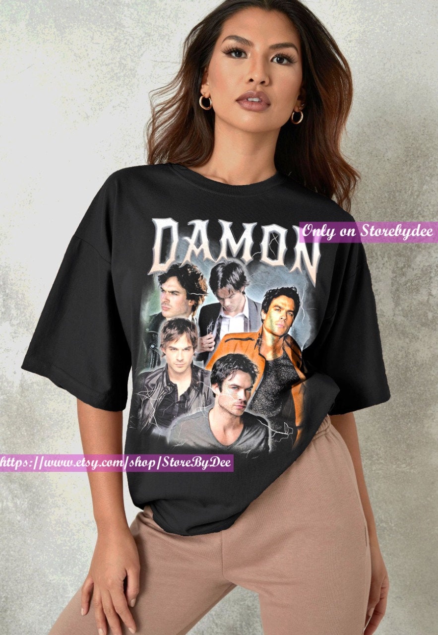 Discover DAMON SALVATORE Shirt, Movie Lover, Unisex T Shirt, Funny Tshirt