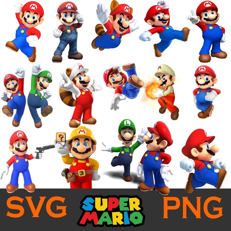 Super Mario Svg Mario Svg Files for Cricut Mario Svg Bundle - Etsy