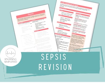 Sepsis Revision notes for nursing // Healthcare // Revision // Study // Medical // Paramedic