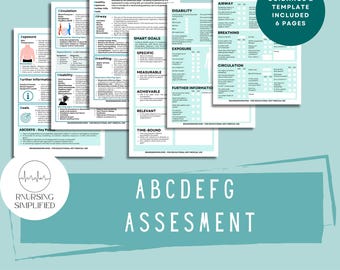 ABCDEFG Assessment / Nursing / Template / Guide / Clinical / Medical