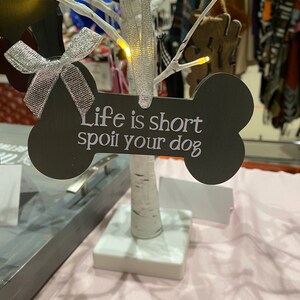 Dog Bone Christmas Ornament - Can be personalized