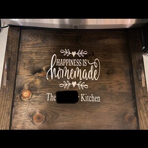 Wooden NOODLE BOARD For Farmhouse Kitchen Decor – Custom Decorative Vinyl Stove Top COVER