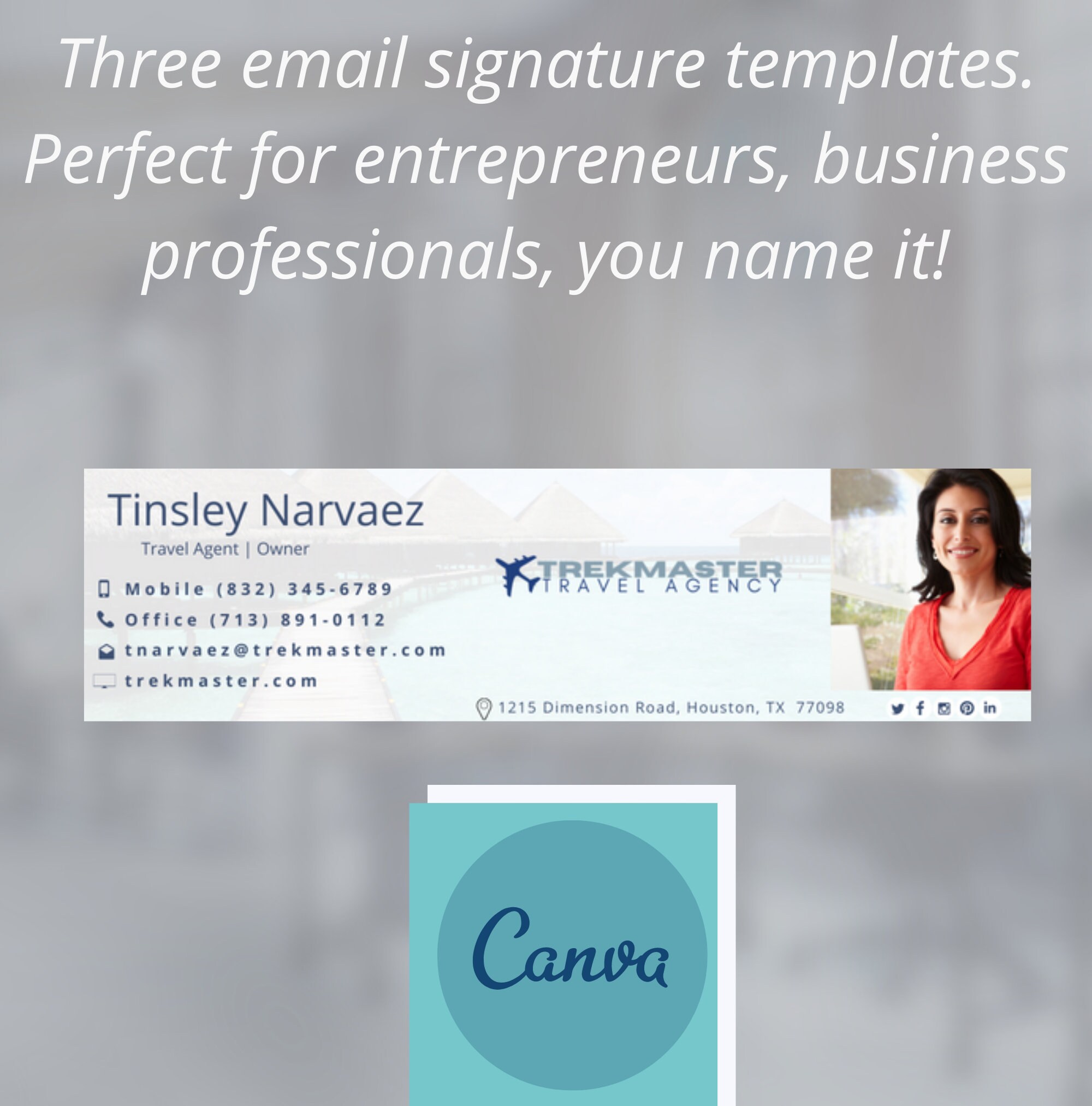Travel Agency Email Signatures Business Email Signature Etsy
