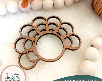 Anello per tovaglioli del Ringraziamento in formato svg, Porta tovaglioli da tavolo, Porta tovaglioli in formato svg, File svg Glowforge, File svg laser, Uso commerciale, Anello per tovaglioli in formato svg