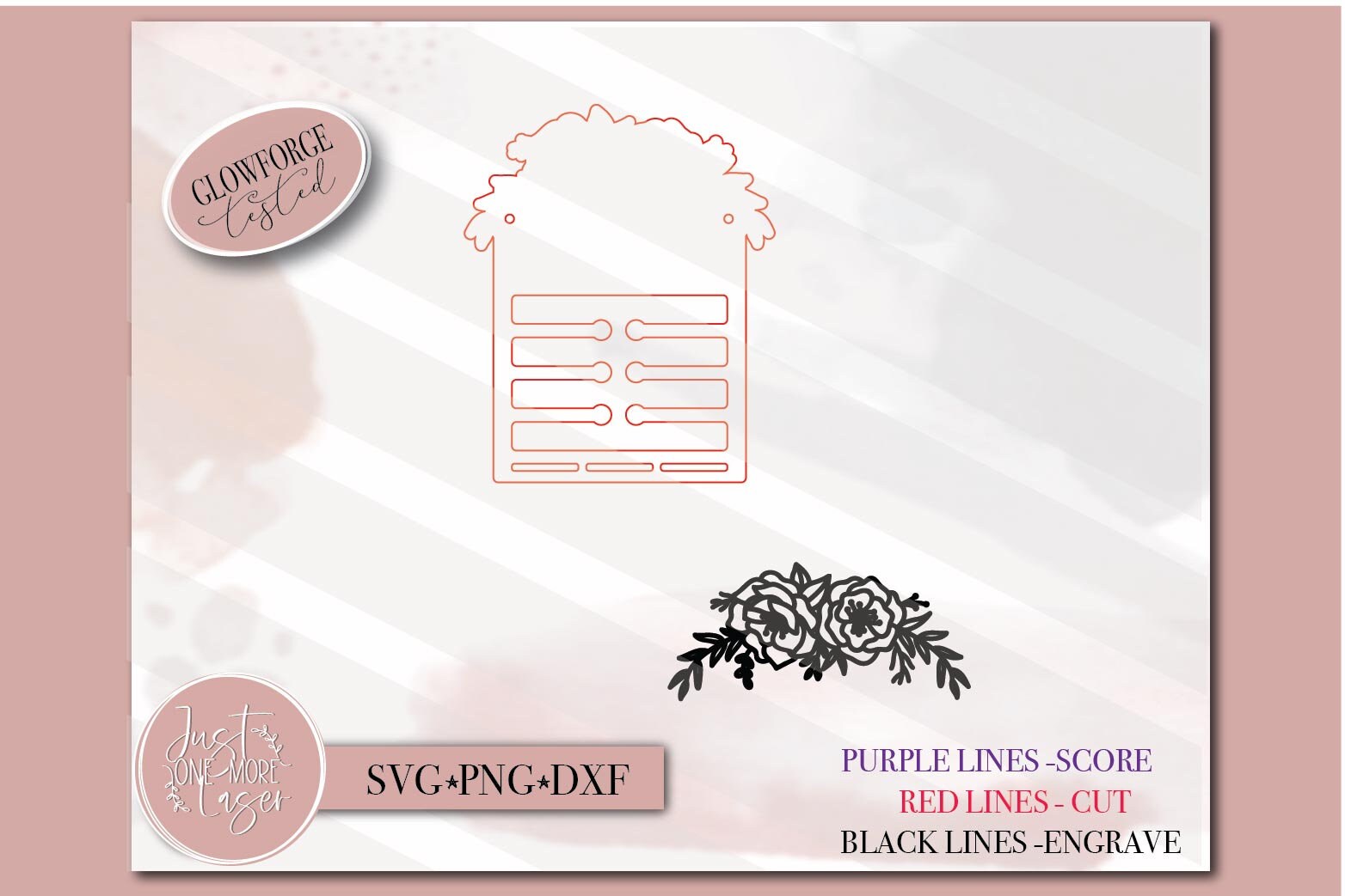 Floral Bow Holder Svg Hair Bow Hanger Boho Laser Svg Etsy