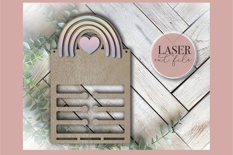 Rainbow Bow Holder Svg Hair Bow Hanger Girl Accessory Etsy