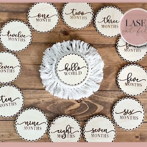 Baby Meilenstein svg, Baby Ankündigung Photo Prop svg, Geburtsanzeige svg, Newborn Announcement svg, New Baby svg, Glowforge svg, Download