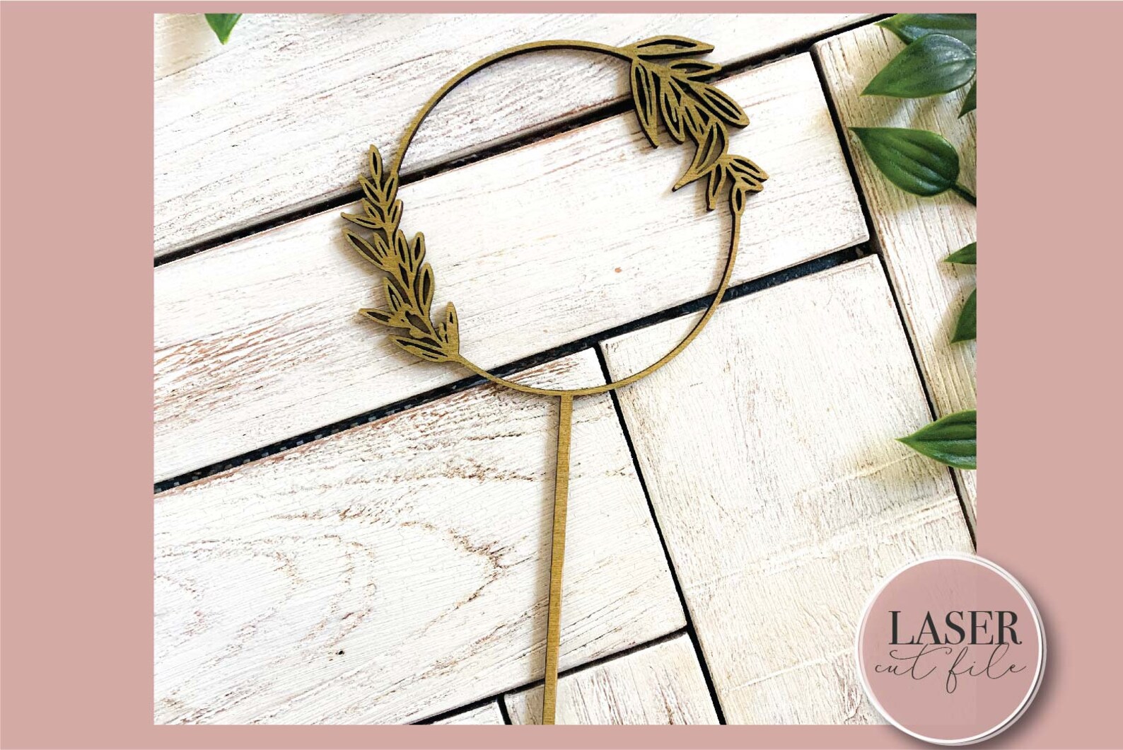 Elegant cake topper svg Cake topper Laser SVG file - Etsy France