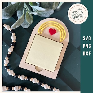 Pencil Sticky Note Holder svg, Teacher Sticky Note Pad holder svg, Post it Note holder svg, Teacher Note Pad svg, Glowforge ready, Laser SVG