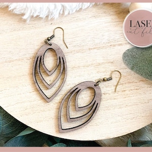 Boho Laser Earrings svg, Boho earring file, Laser Earring SVG file, Glowforge svg Files, Digital Download, Commercial Use
