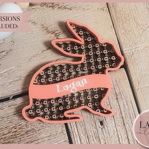 Easter Bunny basket tag Laser svg, Rattan Easter bunny tag svg, Cane Bunny Laser Cut file, Easter Basket Tag, Glowforge svg file, Laser svg