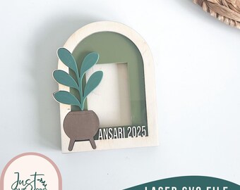Planter Frame SVG, Plant Lover Sign Template, Laser Cut Digital Download
