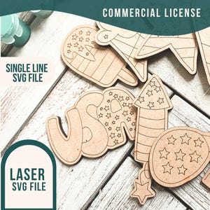 Patriotic DIY Paint Kit, Laser Cut SVG File (Digital Download) image 4