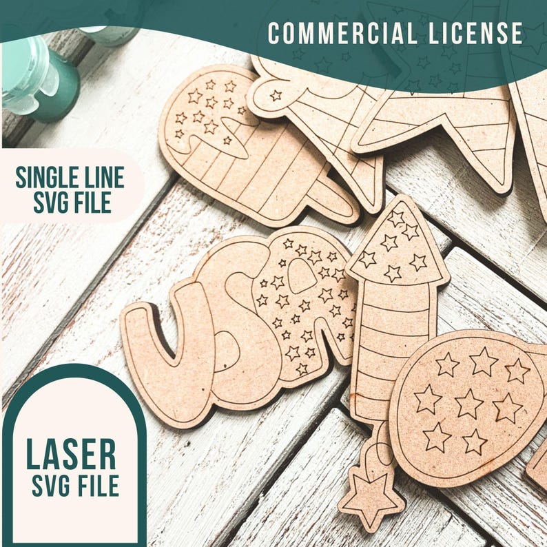 Patriotic DIY Paint Kit, Laser Cut SVG File (Digital Download) image 4