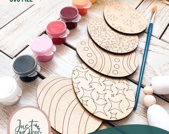 Osterei DIY Paint Kit, Osterhandwerk, DiY Bastelkits, DIY Paint Kit svg, DIY Bastelkit für Kinder, Single Line Score, Laserdatei, Glowforge