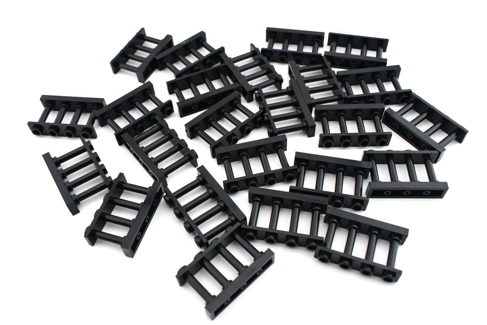 4x Lego Black Fence 4x4x2 Quarter Round Spindled 4x Lego Black Fence 4x4x2 Quarter Round Spindled