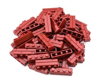 TCM BRICKS Dark Red 1X4 Brick Masonry Profile Wall X50 Compatible Parts