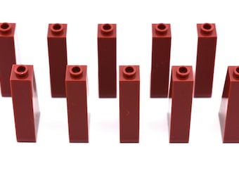 TCM BRICKS Dark Red Slope 75 2x1x3  Roof X10 Compatible Parts &  Pieces fits 4460