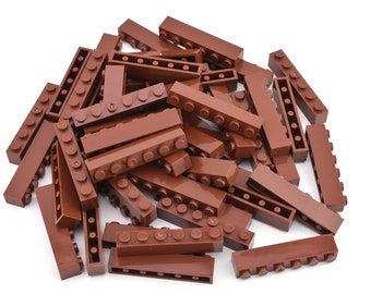 50 Pieces TCM Compatible Bricks Reddish Brown Plate 1 x 1 QTY