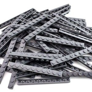 QTY:100 pieces TCM Compatible Bricks Dark Bluish Gray Plate 2 x 3 
