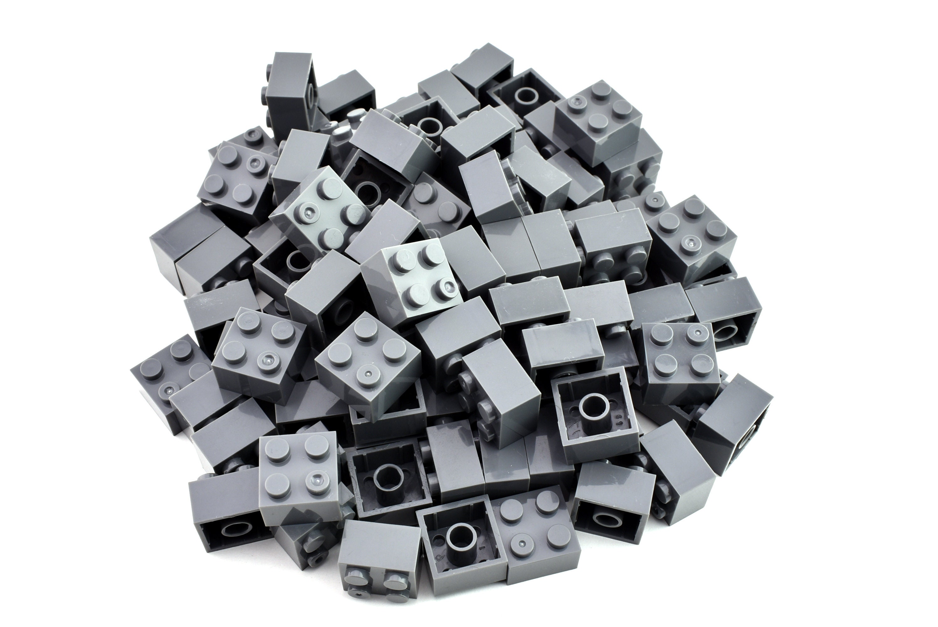 Dark Bluish Gray 1x2 Tile Smooth X100 by TCM Bricks Compatible Bulk Parts Pieces 