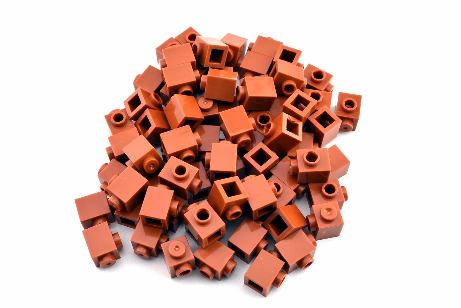 QTY TCM Compatible Bricks Dark Orange Brick 1 x 6 50 pieces 