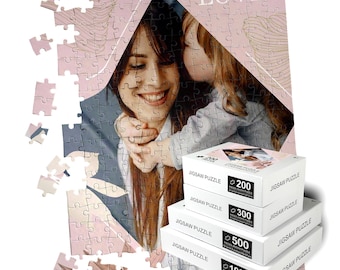 Custom Photo Puzzle, Personalized Memory Gift for Mom, Grandmother