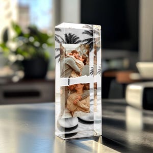 Acrylic Photo Block Personalized gift, Custom Photo Collage Frame, Acrylic Plaque Custom Portraits, Gift for Girlfriend Wife Sister Mom A8