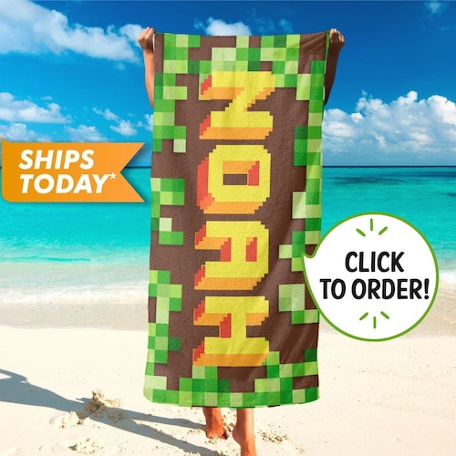 Personalized Beach Towel With Your Name Custom Beach Towel Etsy