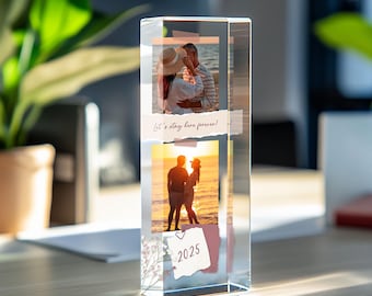 Personalized Acrylic Photo Block, Anniversary Gift
