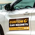 Custom Car Magnet Set of 2, Your Brand Logo Personalized Photo Magnets for Car Van Truck, Magnetic Car Business Sign, Your Design Car Decal