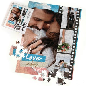 Custom Photo Collage Jigsaw Puzzle: Unique Couple Gift