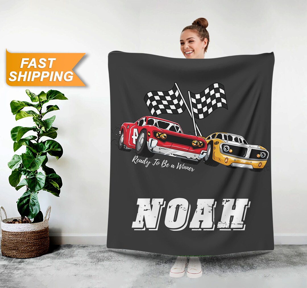Custom Racing Blanket, Car Motorcycle Racing Blanket Personalized Racer