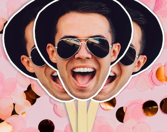 Custom Face on a Stick: Bachelorette Party Photo Booth Prop