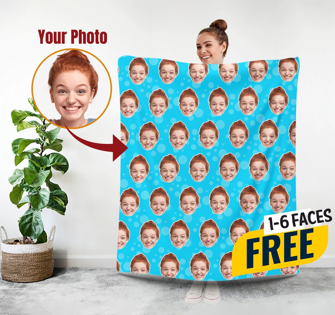 Personalized Blanket, Custom Face Blanket Customized Blanket With Your ...