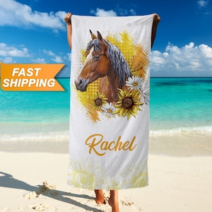 Horse beach towel deals
