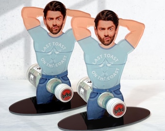 Custom Face Bachelorette Shooter Holder: Funny Groom Husband Party Decor