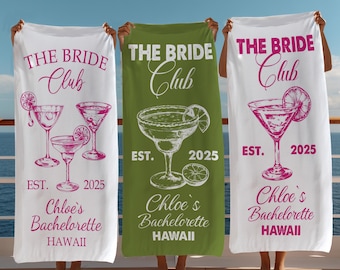 Personalized Bachelorette Party Towel: Custom Bride & Team Beach Towel