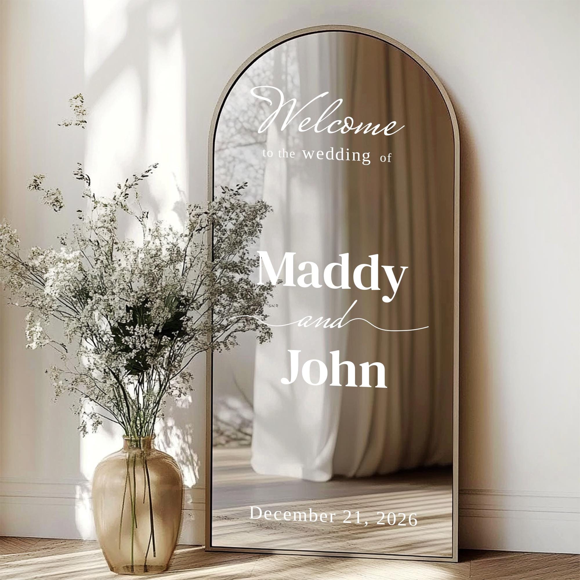 Wedding Mirror Vinyl Decal