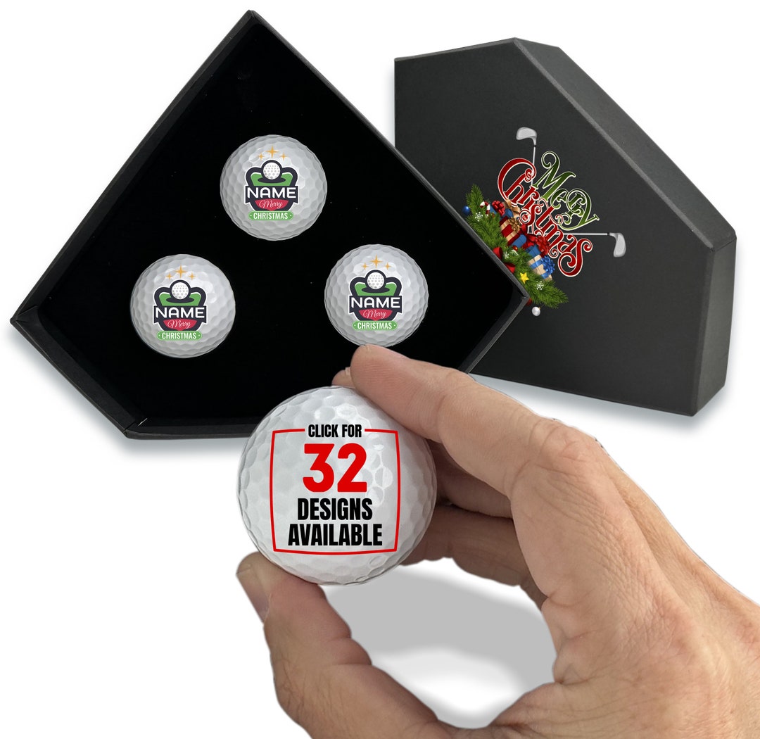 Custom Golf Balls in Gift Box, Personalized Golf Gift Ideas for Him, 3