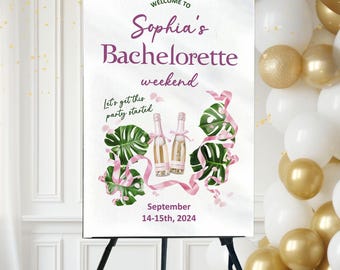 Custom Bachelorette Party Welcome Sign: Acrylic or PVC Board