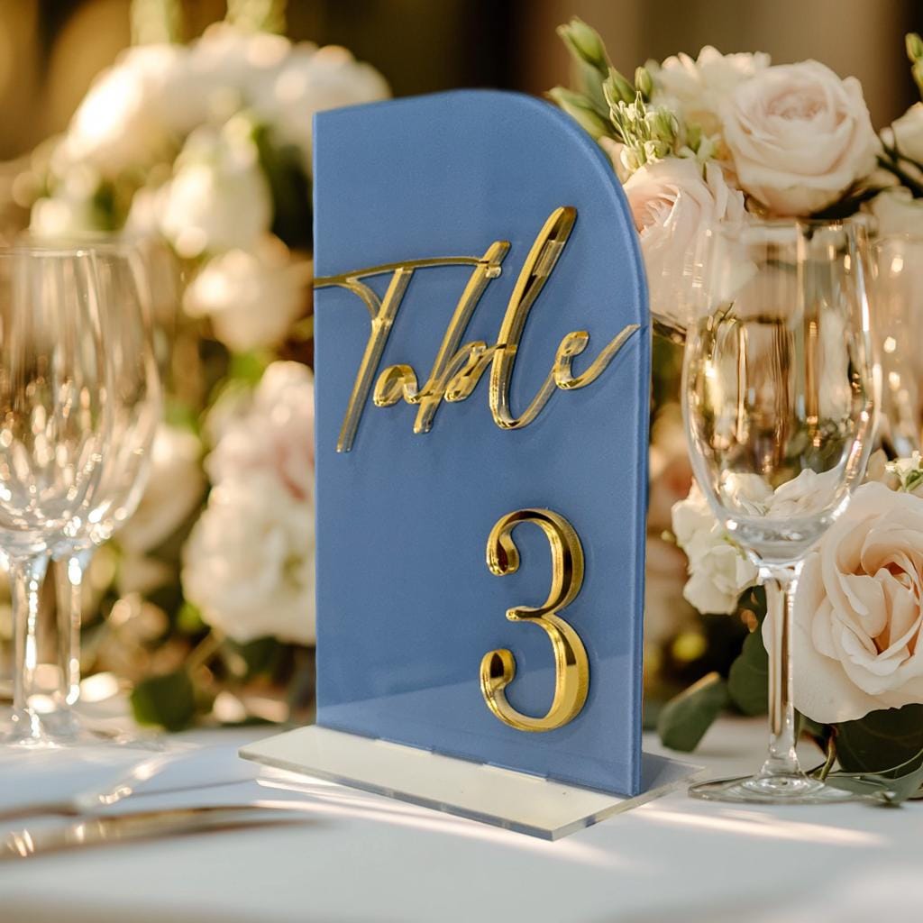 Wedding Acrylic Table Number, Gold Mirrored Custom 3D Table Numbers, Table Decor Wedding Signs, Arch Table Numbers,  Gold Table Numbers TS2