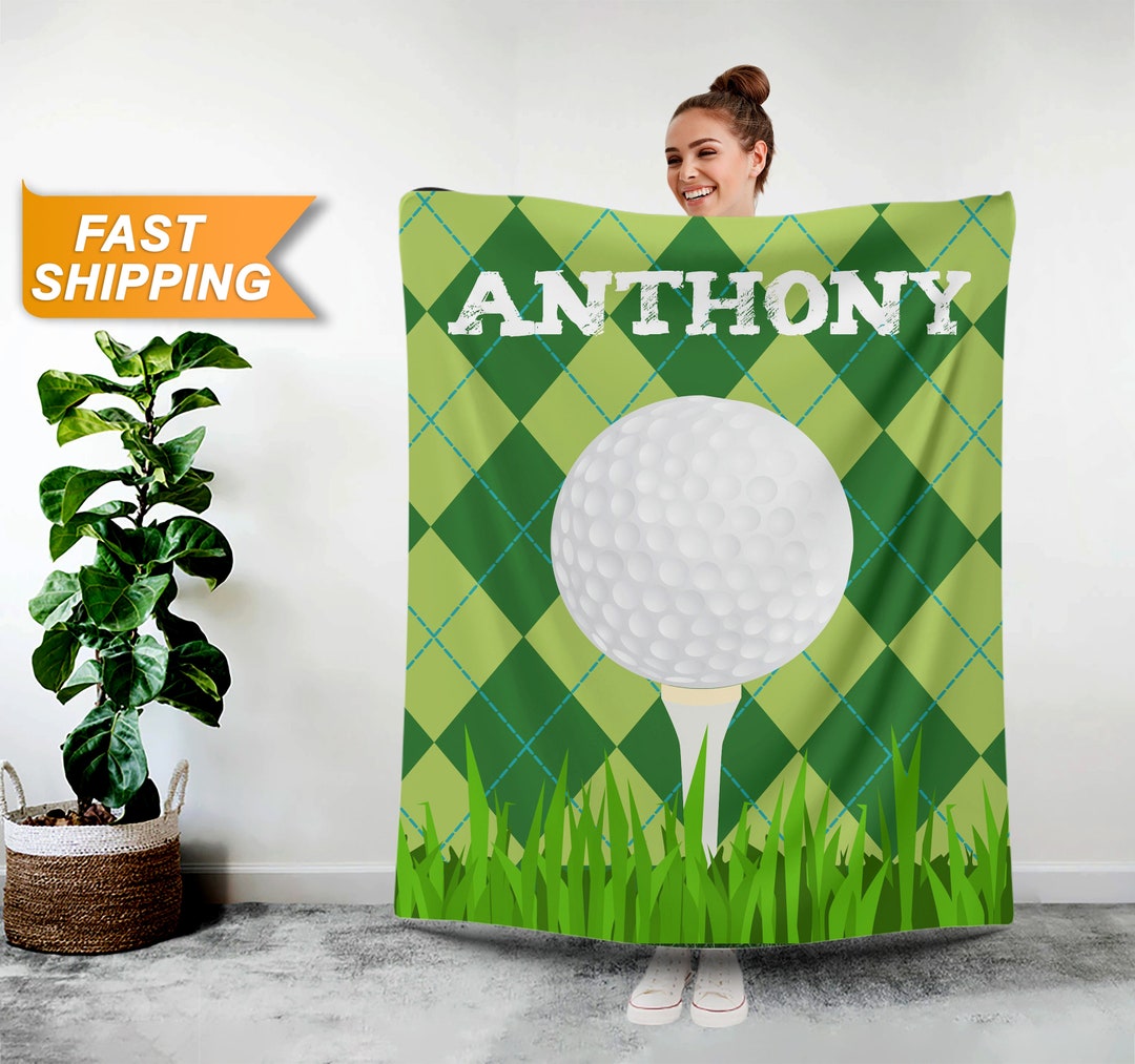 Custom Golf Player Blanket, Personalized Golf Blankets Customize Golf