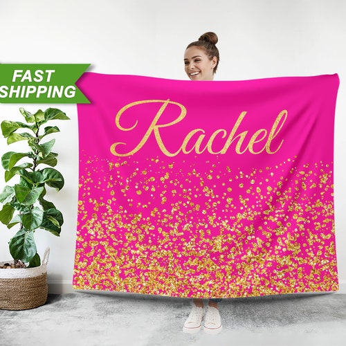 Monogrammed Blanket Custom Blanket With Your Name Etsy