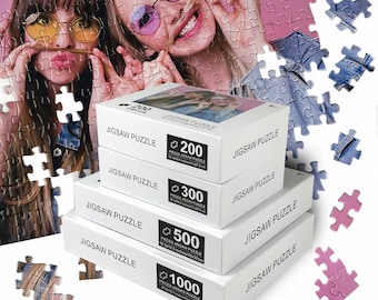 Custom Puzzle from Photo - 200, 300, 500, and giants 1000 piece puzzles, Custom Jigsaw Puzzle for Birthday, Toddler, Wedding, Kids, Family