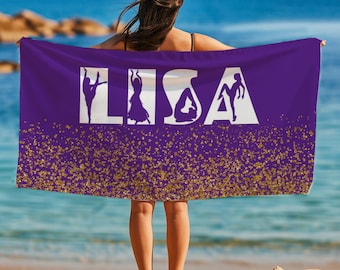 Personalized Dance Team Beach Towel: Custom Dancer Gift