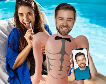 Custom Face Blow Up Groom Doll: Bachelorette Party Pool Float