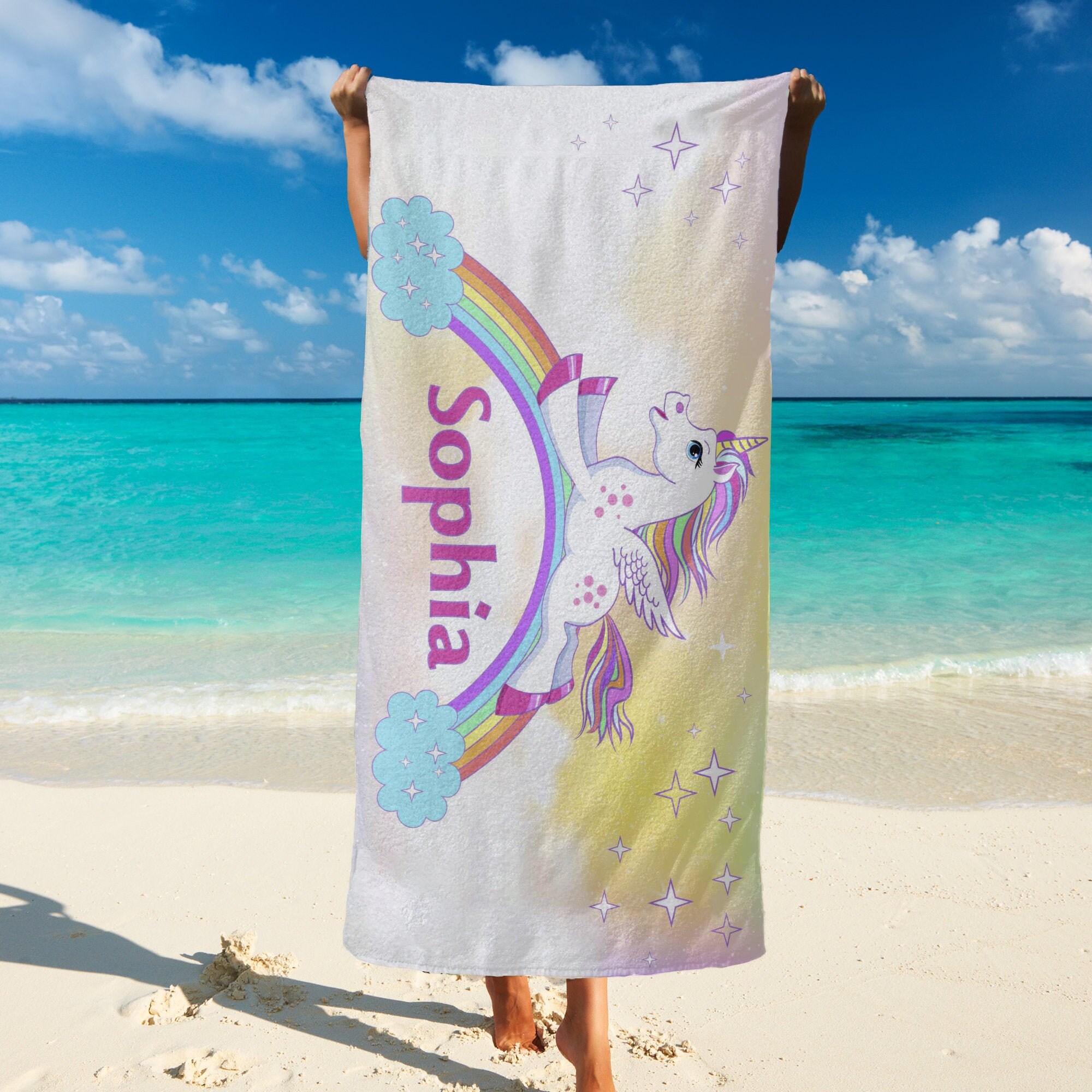Custom Towel Personalized Beach Towel With Your Name Etsy